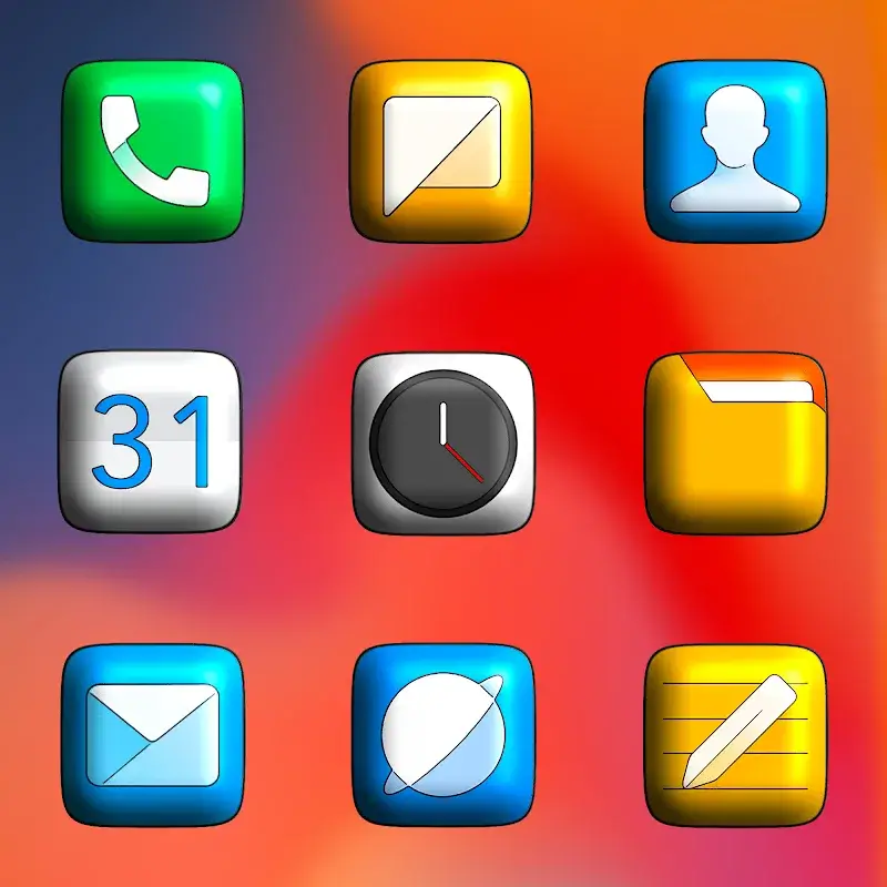 Tangkapan layar MIUl 3D - Icon Pack 2