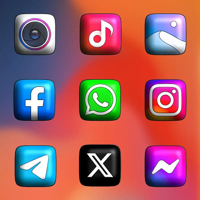 Tangkapan layar MIUl 3D - Icon Pack 3