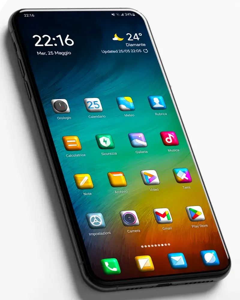 Tangkapan layar MIUl 3D - Icon Pack 1