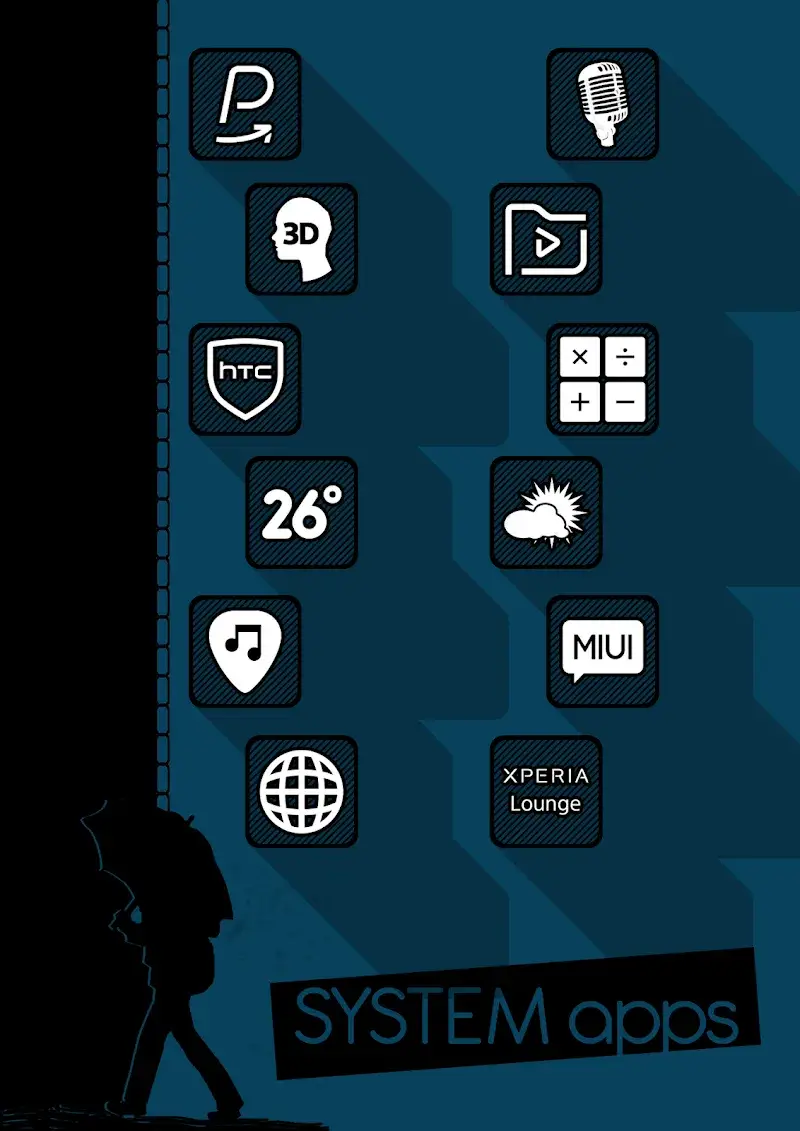 Raya Black Icon Pack screenshot 3