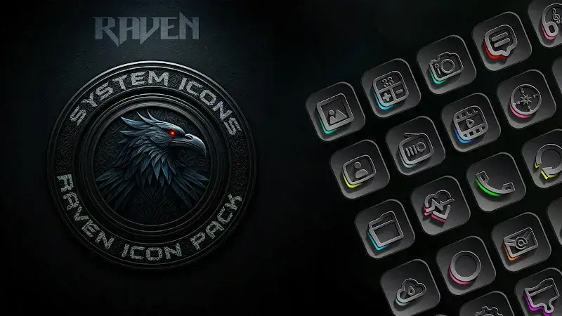Raven Dark Icon Pack screenshot 6