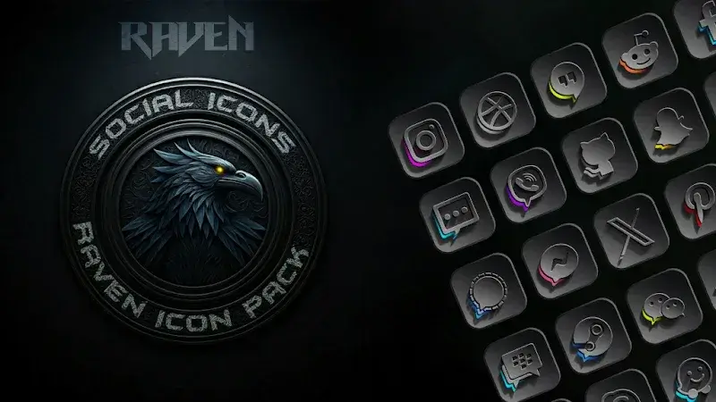 Raven, Dark Icon Pack screenshot 3