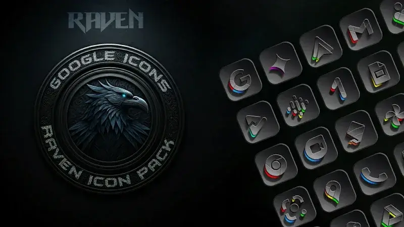 Raven Dark Icon Pack screenshot 2