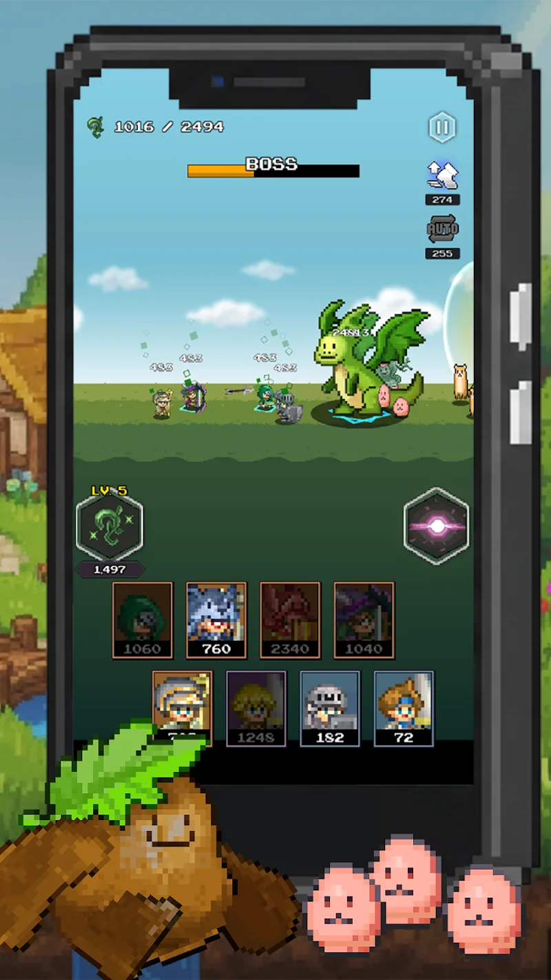Tangkapan layar gameplay Wagle Squad 2