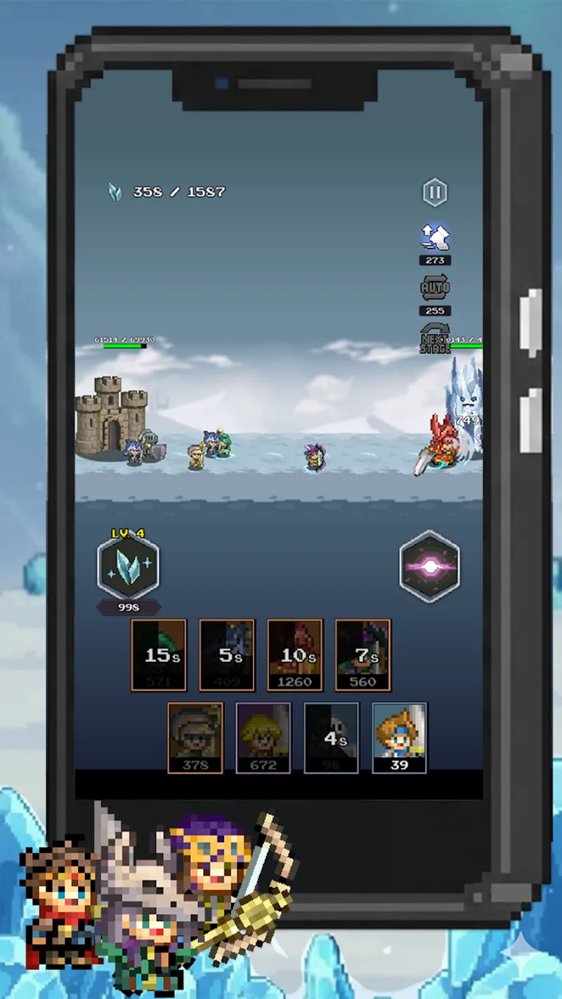 Tangkapan layar gameplay Wagle Squad 3