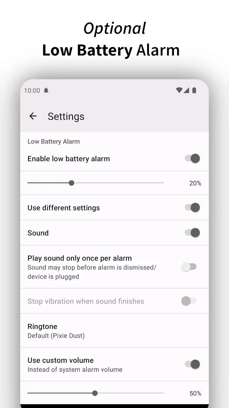 Full Battery Charge Alarm captura de pantalla 6