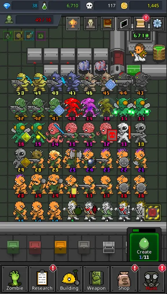 Captura de pantalla 3 de Grow Zombie : Merge Zombie