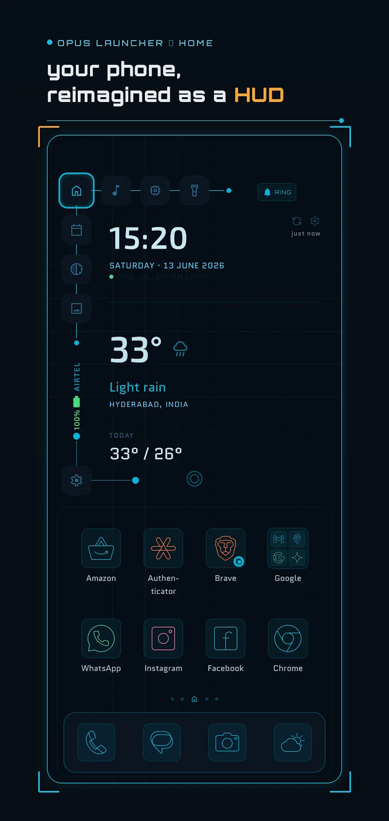 Captura de tela de prévia 3 do Opus Launcher Sci-Fi Themes