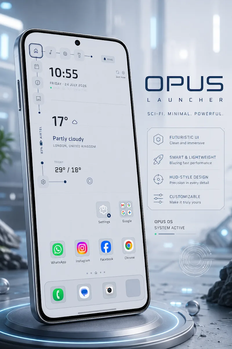 Captura de tela de prévia 2 do Opus Launcher Sci-Fi Themes