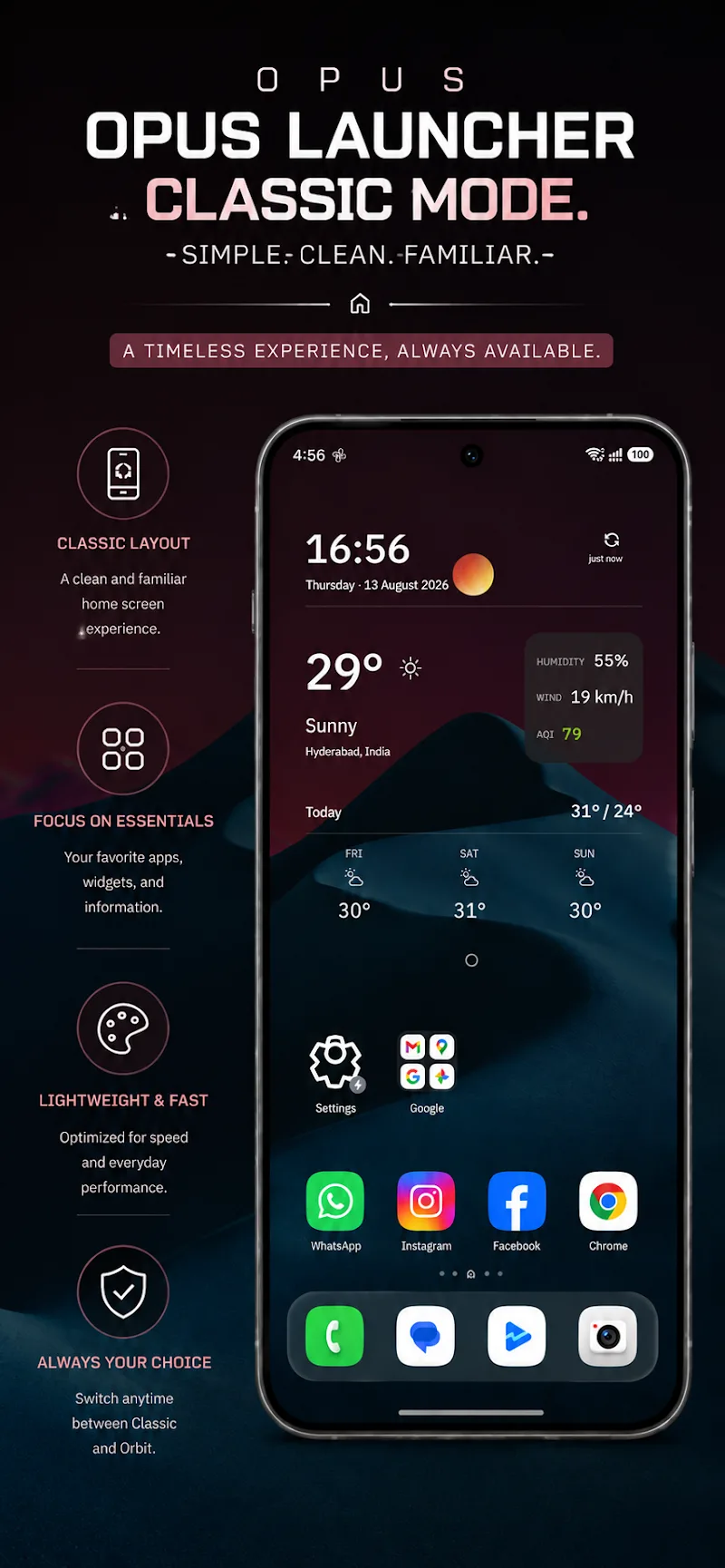 Captura de tela de prévia 4 do Opus Launcher Sci-Fi Themes