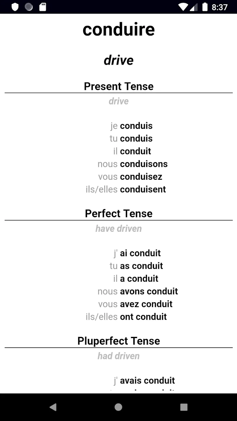French Verb Blitz Pro Captura de tela 3