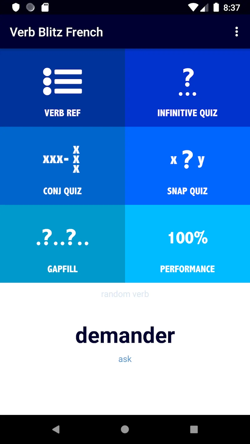 French Verb Blitz Pro Captura de tela 1