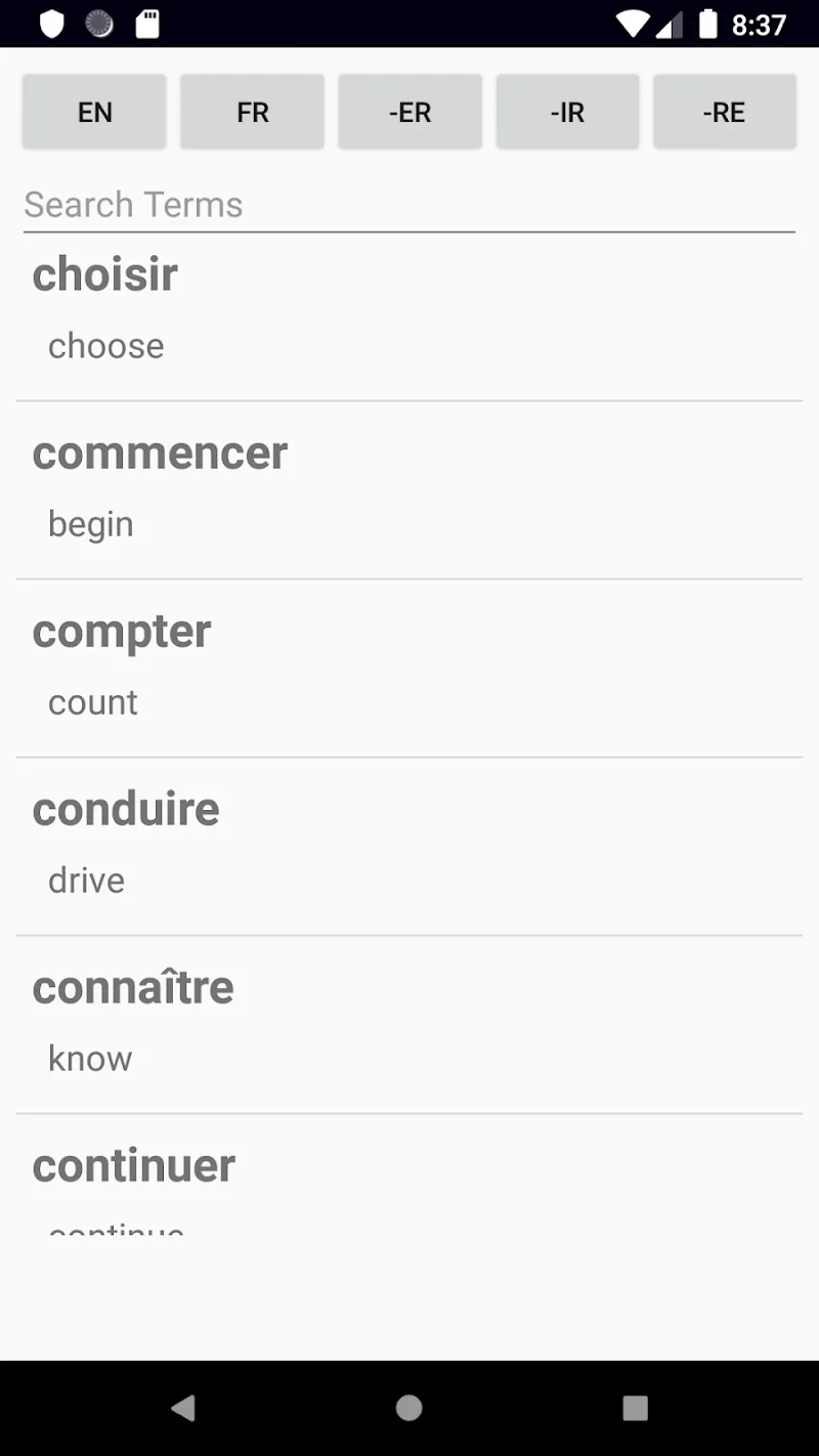 French Verb Blitz Pro Captura de tela 2