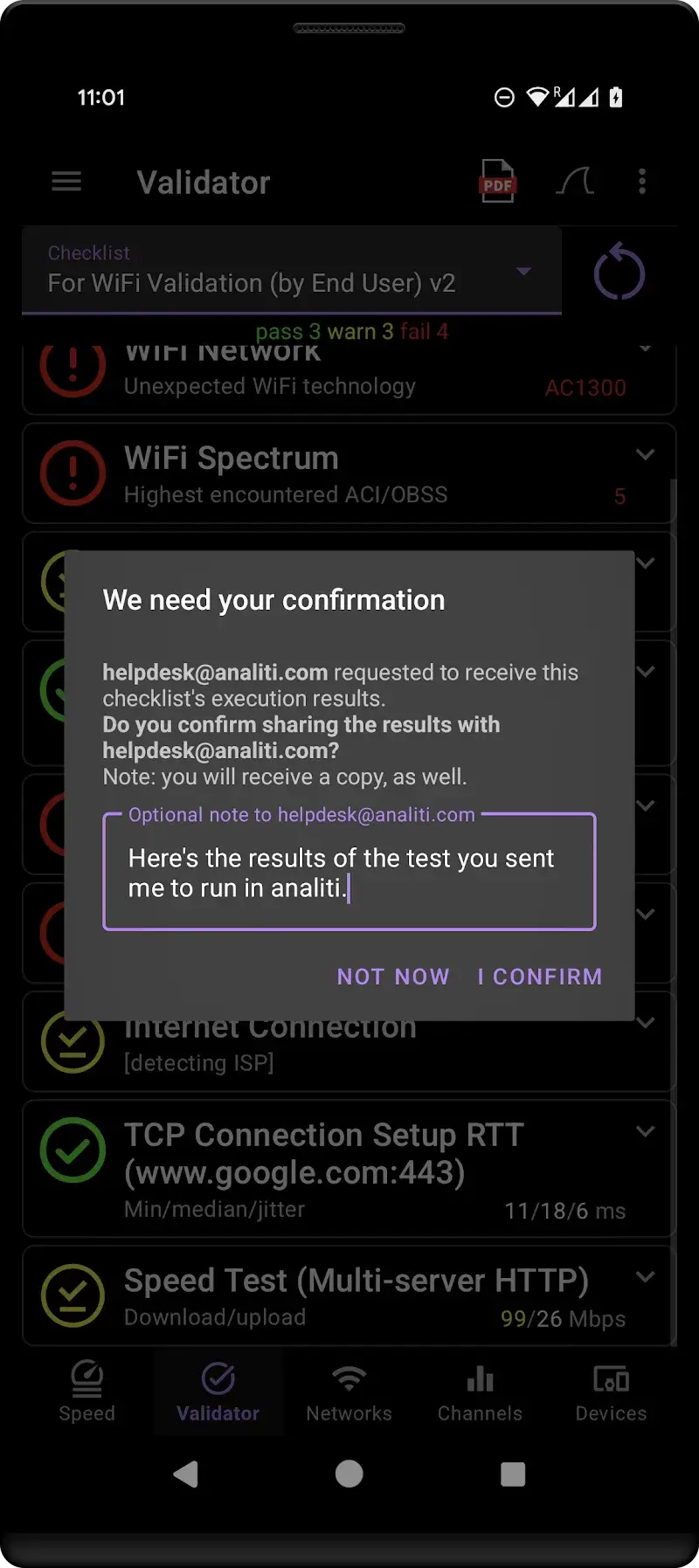 Speed Test WiFi Analyzer - analiti Capture d'écran 2