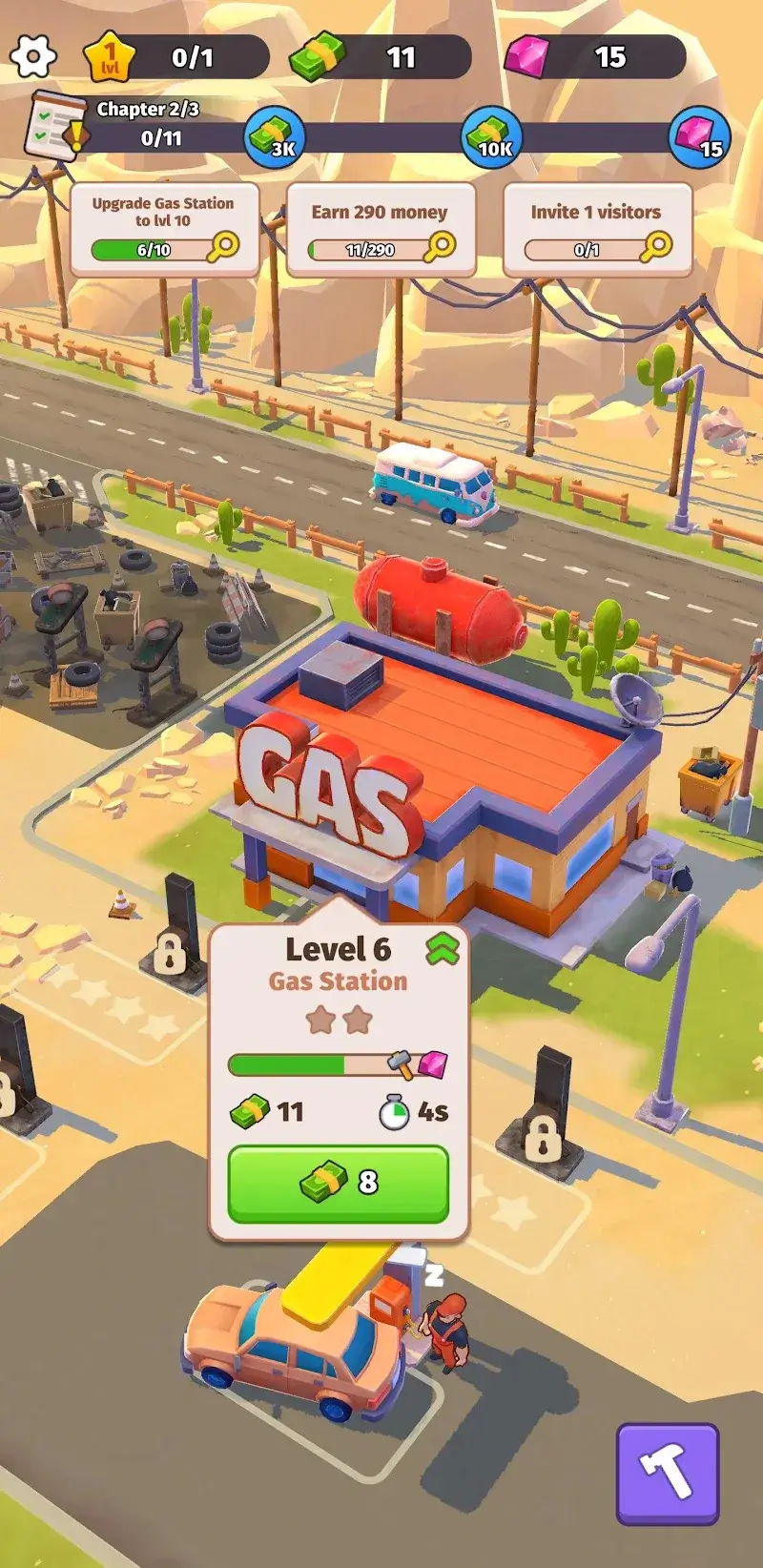 Скриншот игрового процесса Roadside Empire: Idle Tycoon 1