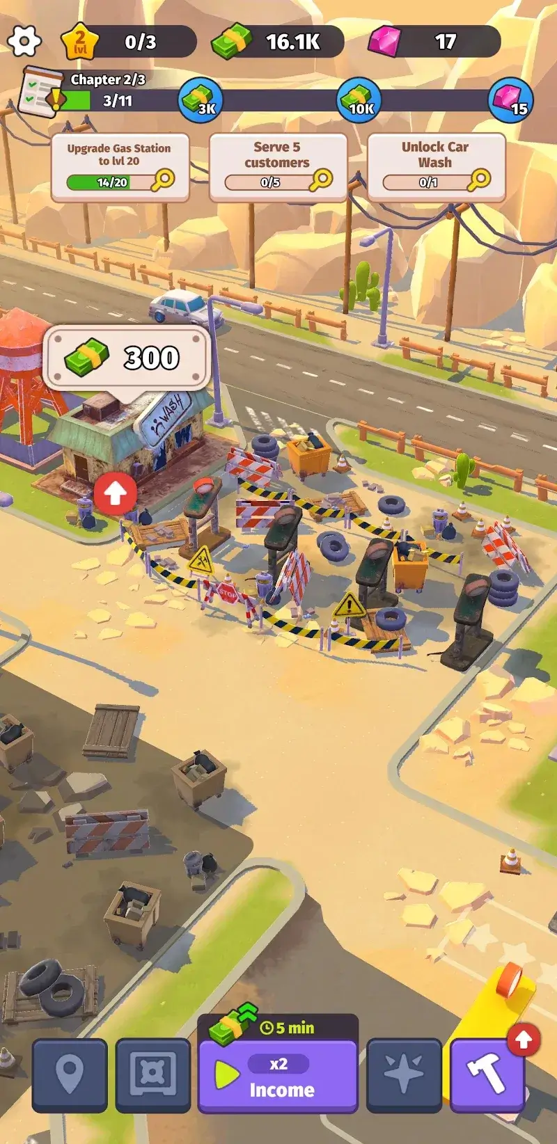 Скриншот игрового процесса Roadside Empire: Idle Tycoon 2