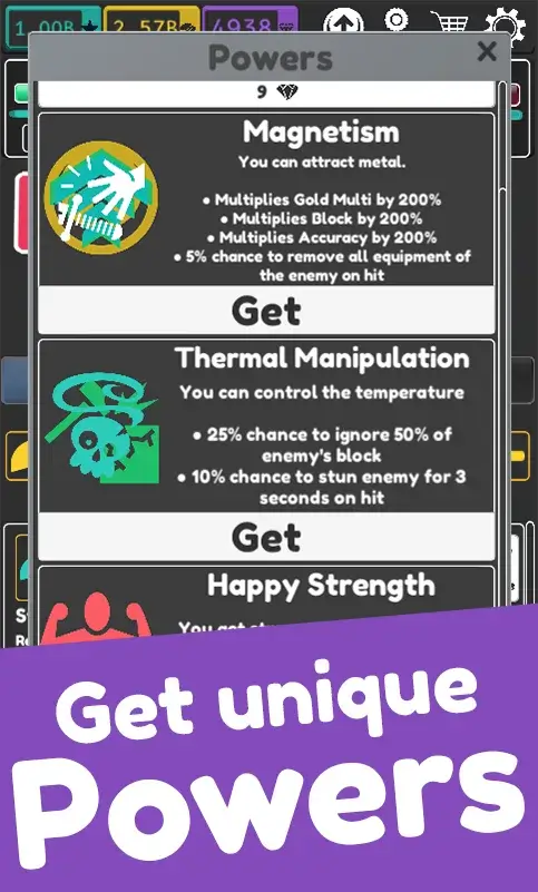 Screenshot 3 di Idle Superpowers