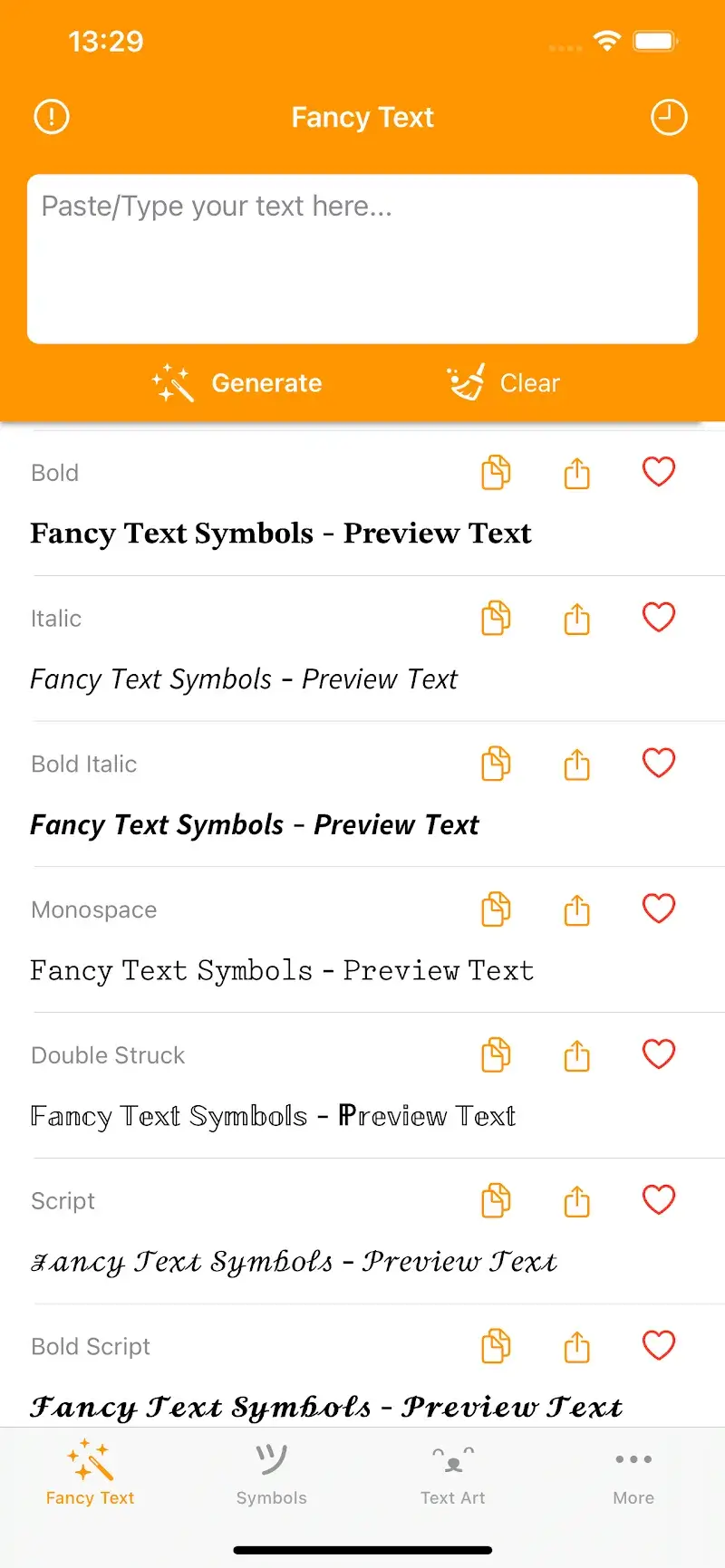 Fancy Text Symbols screenshot 1