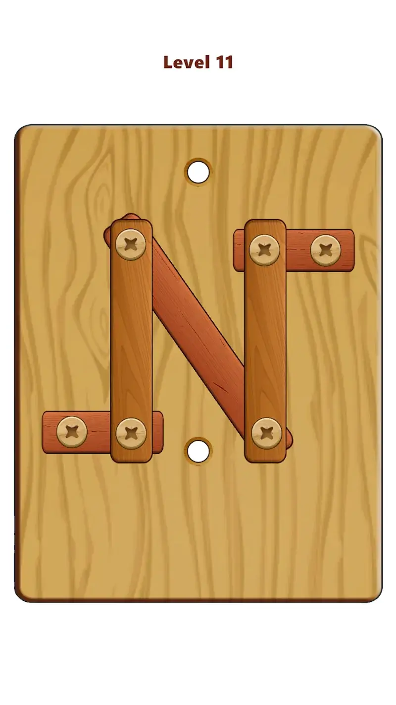 Скриншот 1 из Wood Nuts & Bolts Puzzle MOD APK