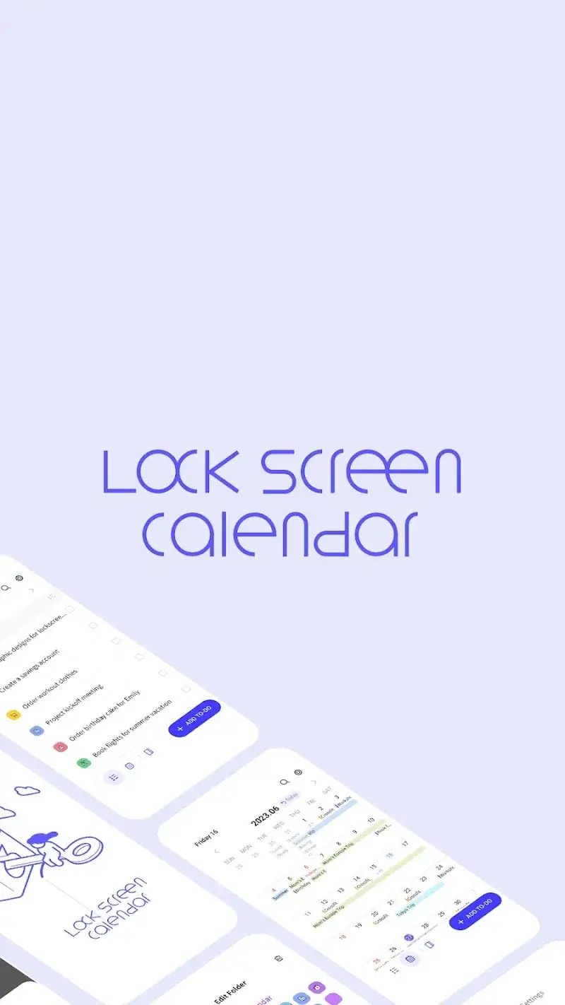 Captura de pantalla 1 de LockScreen Calendar - Schedule