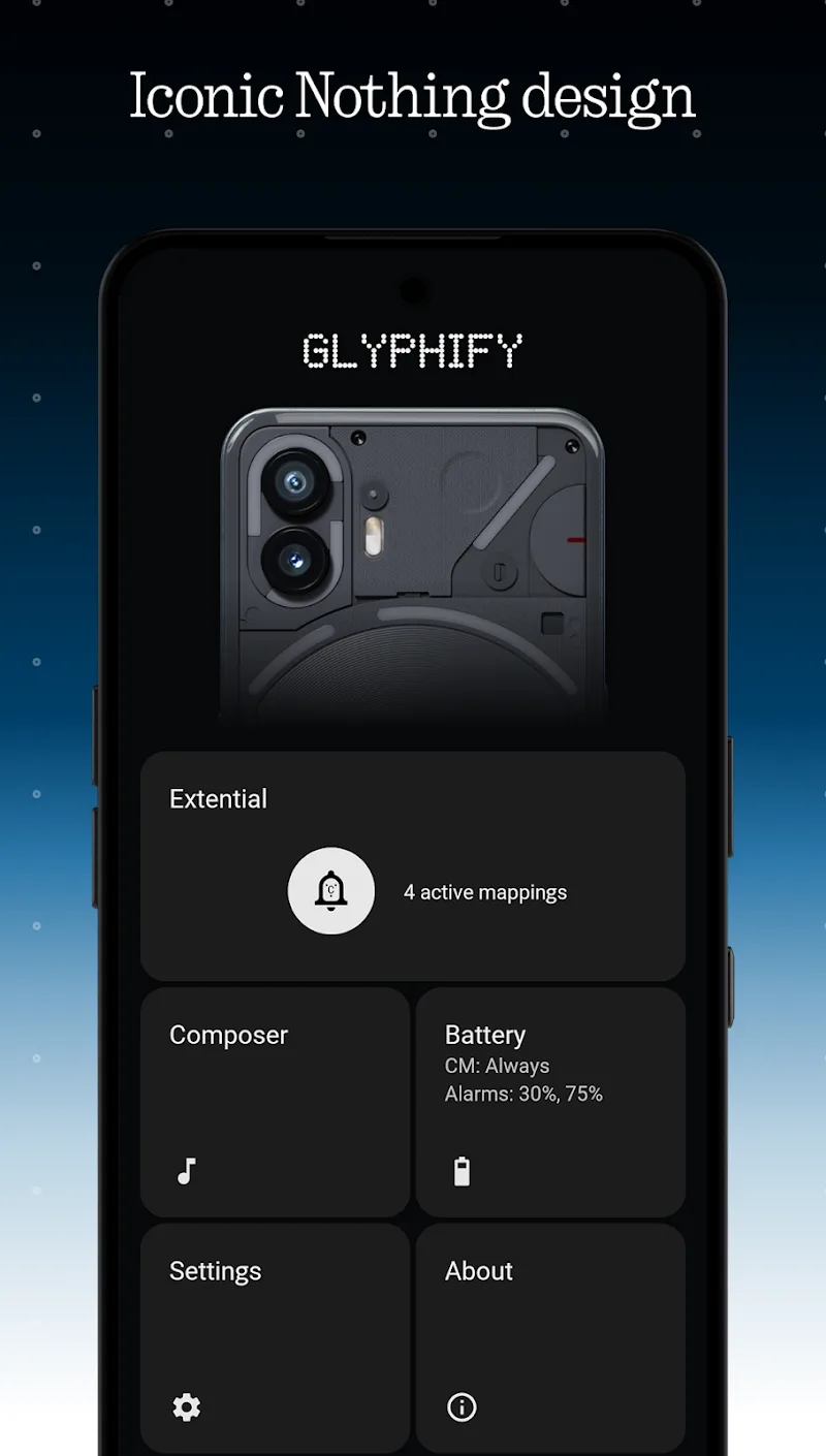 Glyphify for Nothing Phone ตัวอย่าง 1
