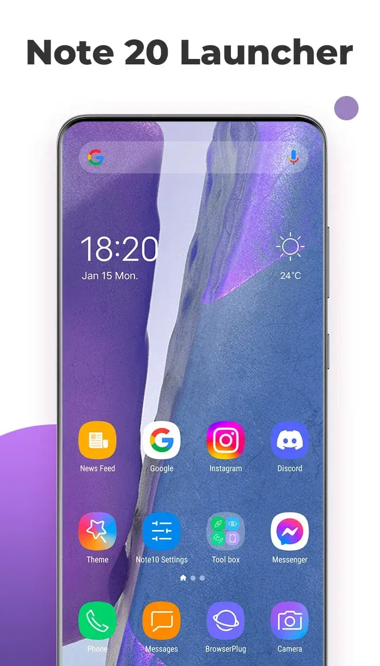 Note Launcher - Galaxy Note20 captura de pantalla 1