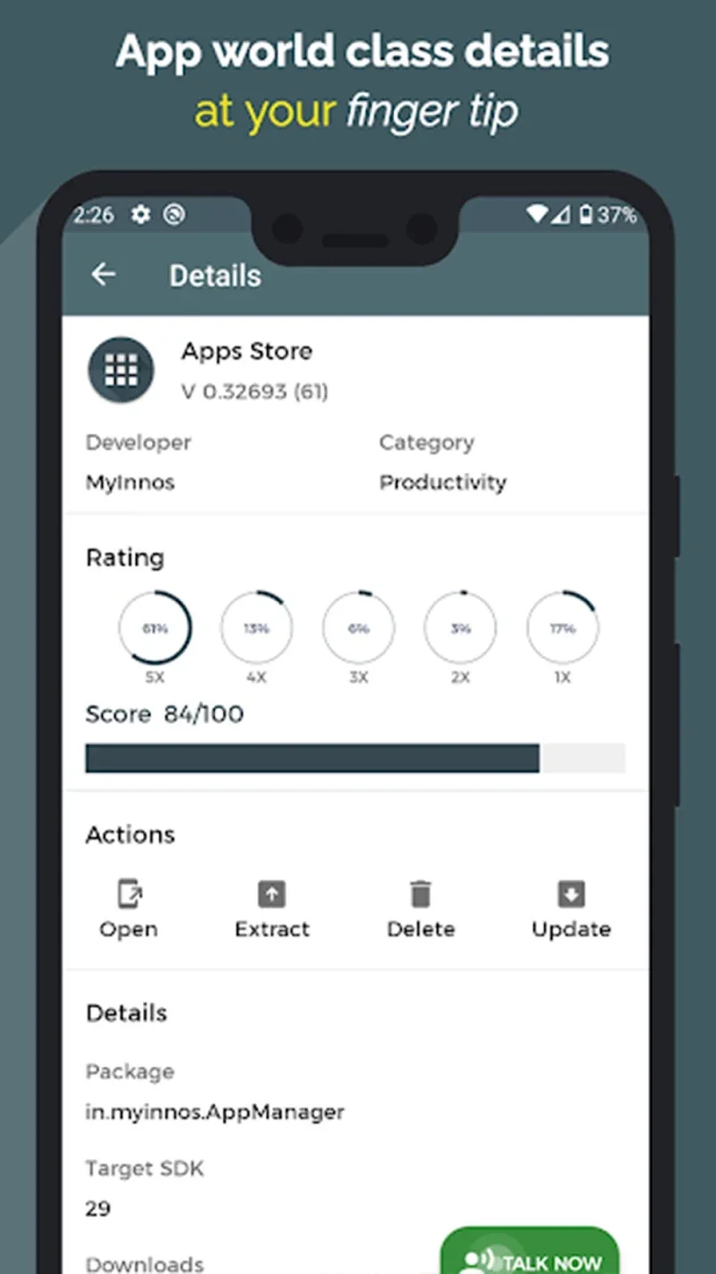 Capture d'écran de l'application Apps Manager 2
