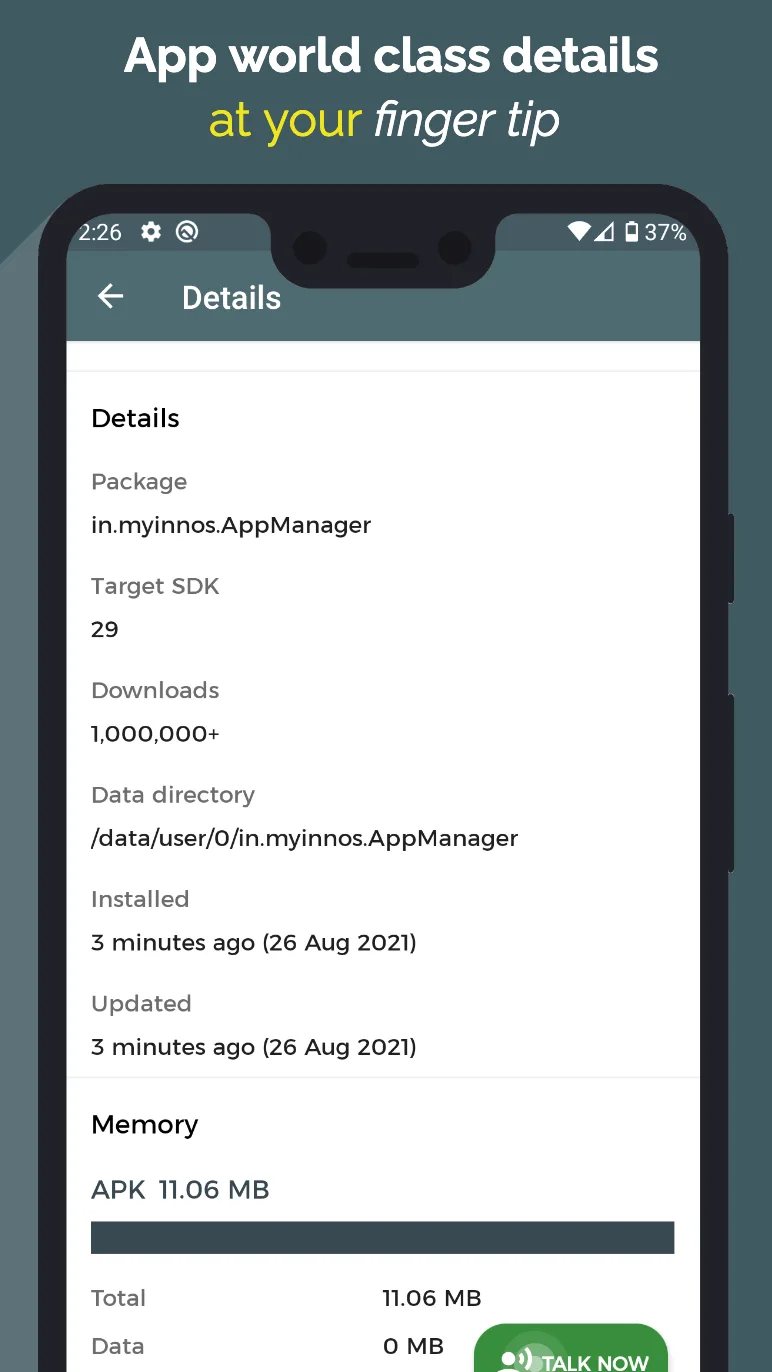 Capture d'écran de l'application Apps Manager 3