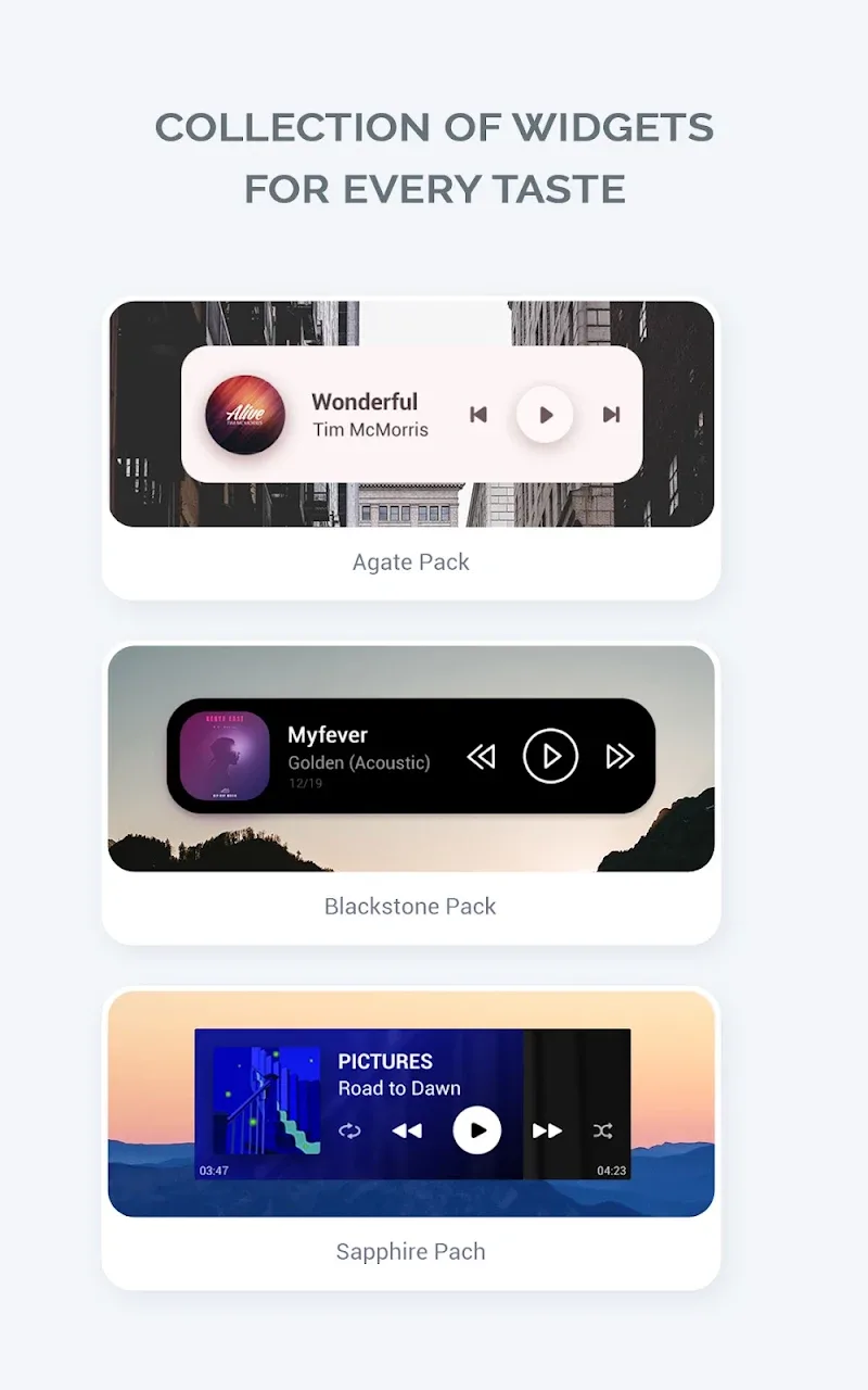 Preview Audio Widget Pack 6