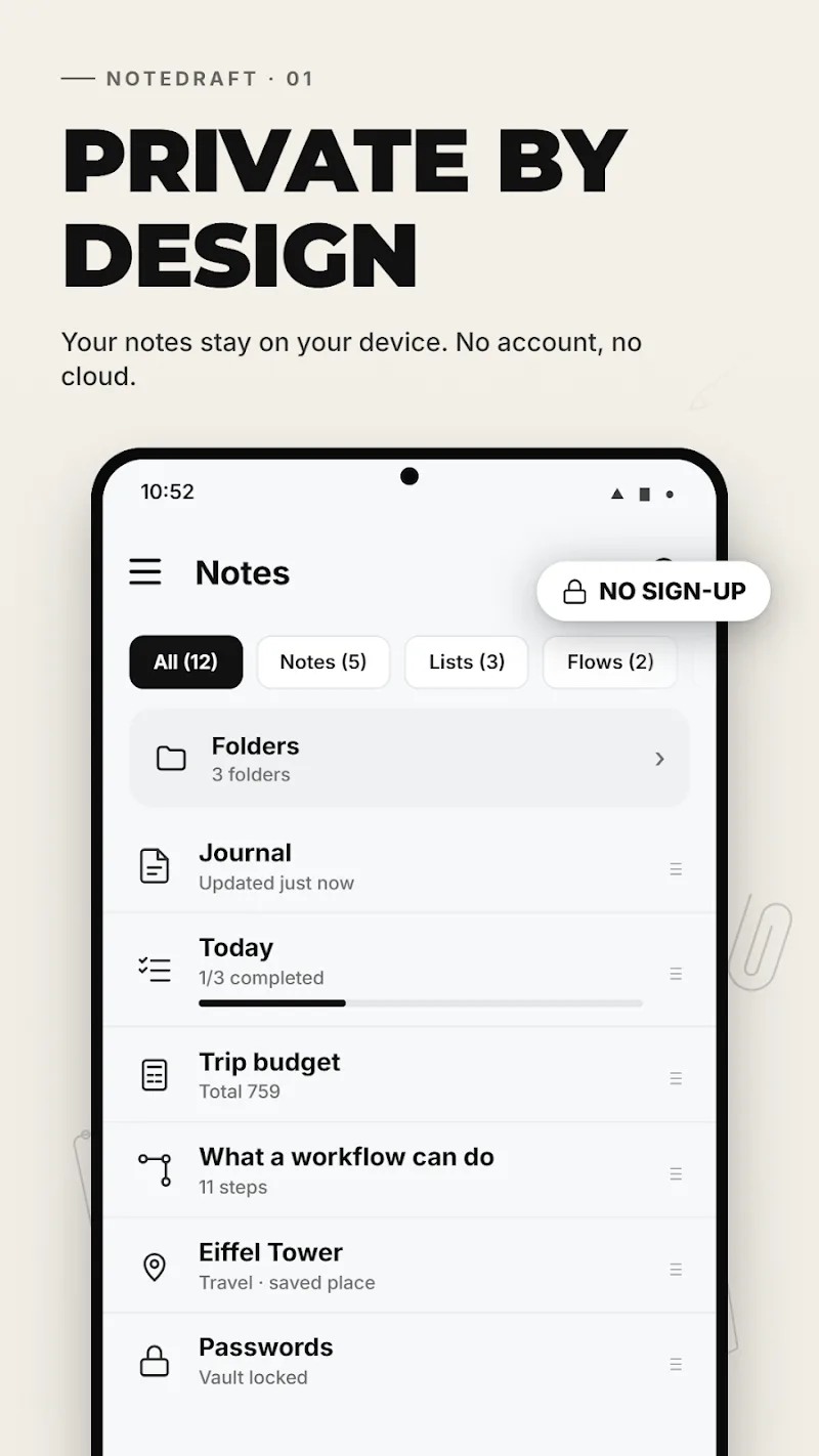 Screenshot NoteDraft 1
