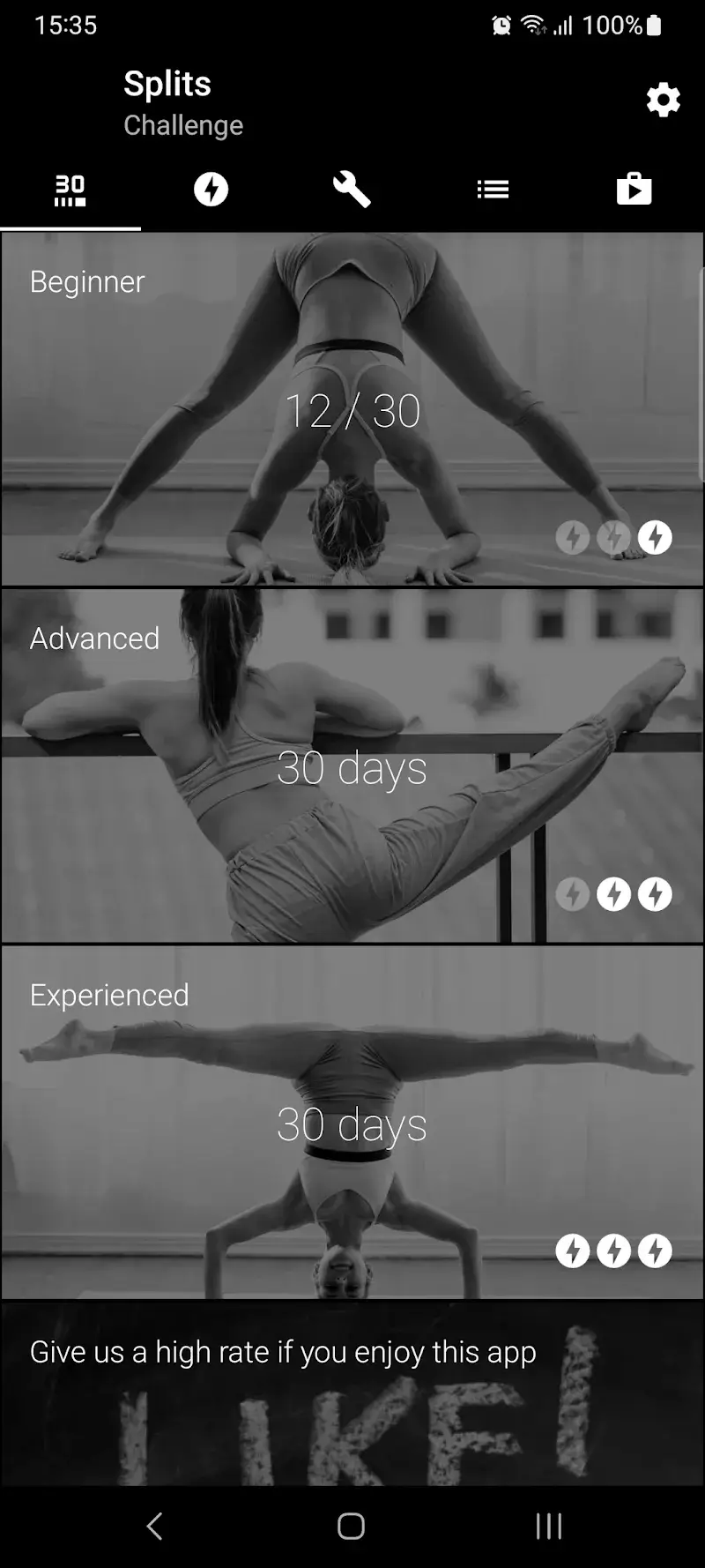 Splits: Stretching in 30 Days captura de pantalla 1