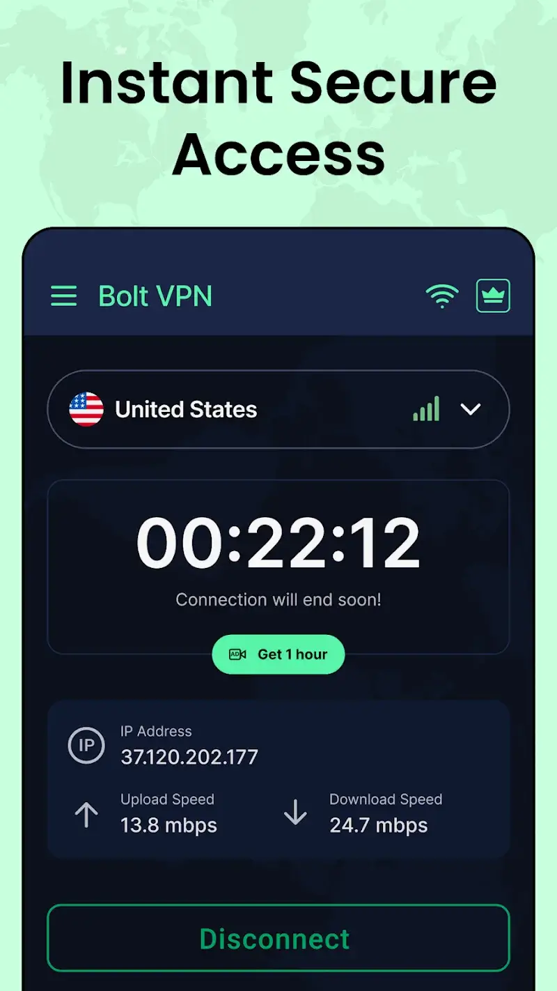 Bolt VPN screenshot 3