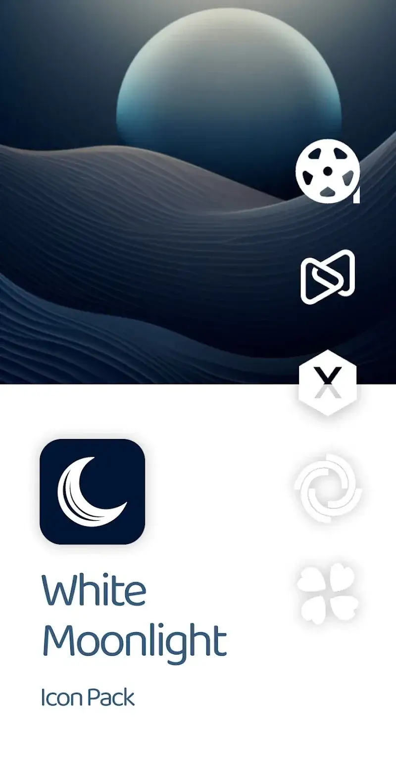 White Moonlight - Icon Pack screenshot 5