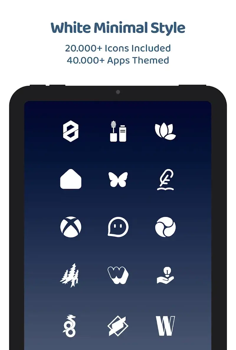 White Moonlight - Icon Pack screenshot 6