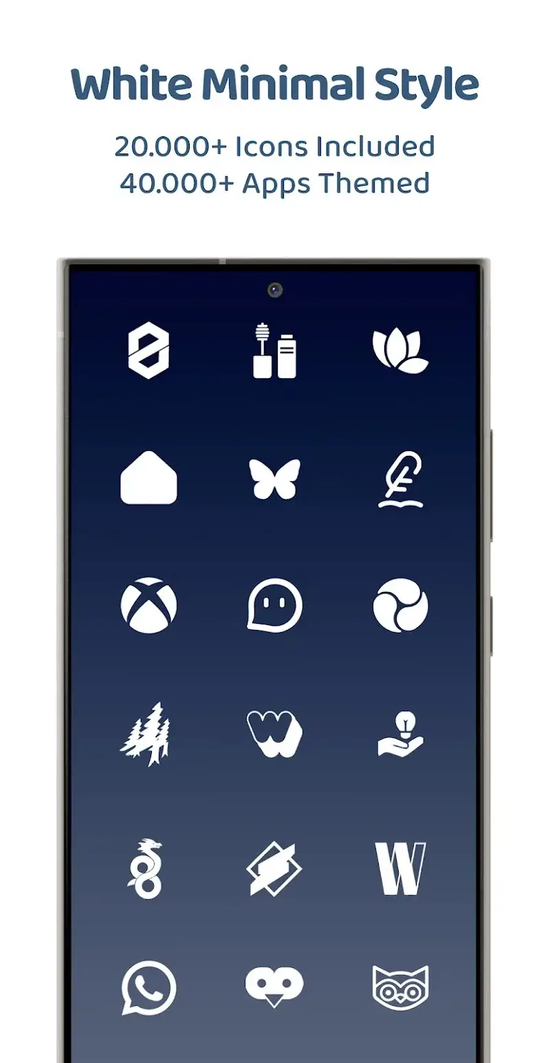 White Moonlight - Icon Pack screenshot 2
