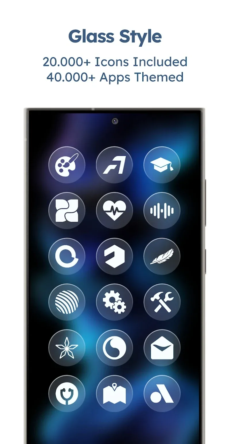 Glassy Round OS Icon Pack ekran görüntüsü 2