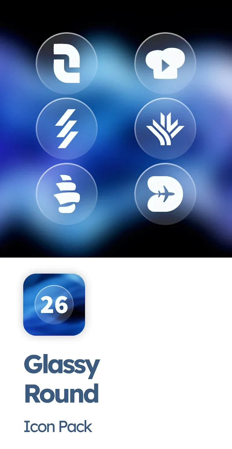 Glassy Round OS Icon Pack ekran görüntüsü 5