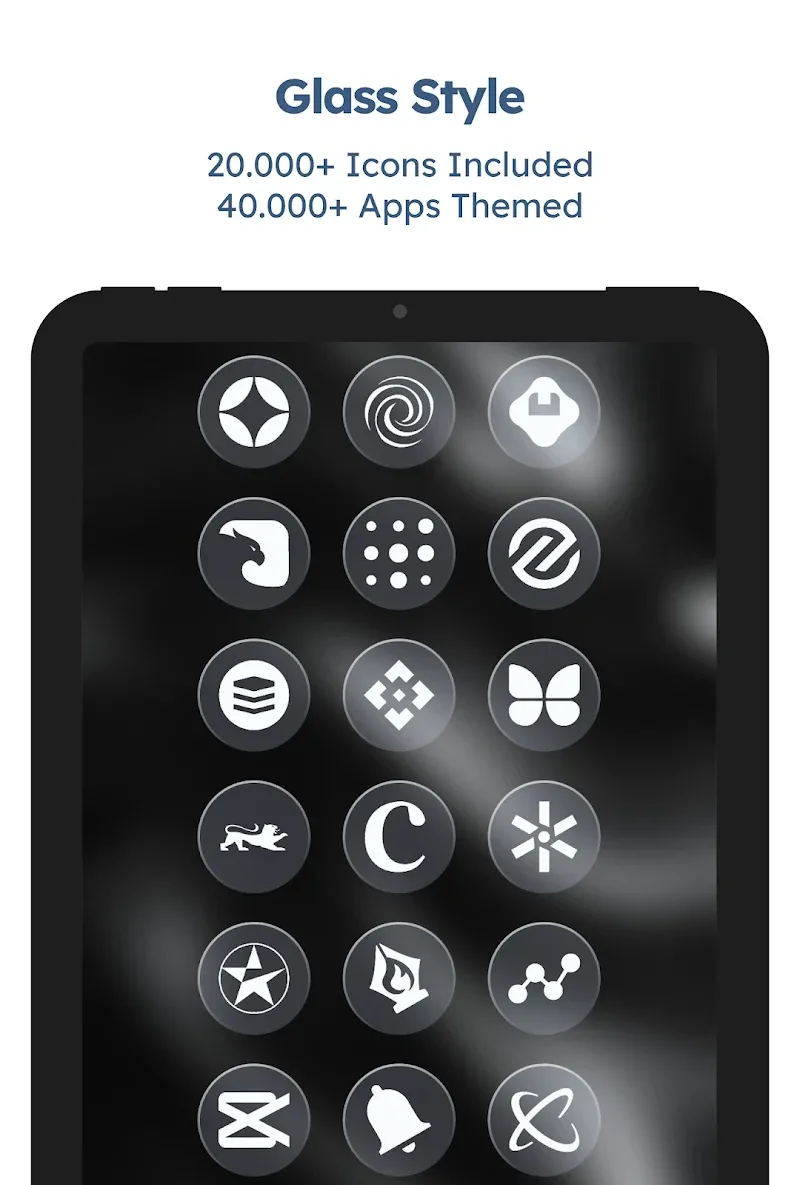 Glassy Round OS Icon Pack ekran görüntüsü 6