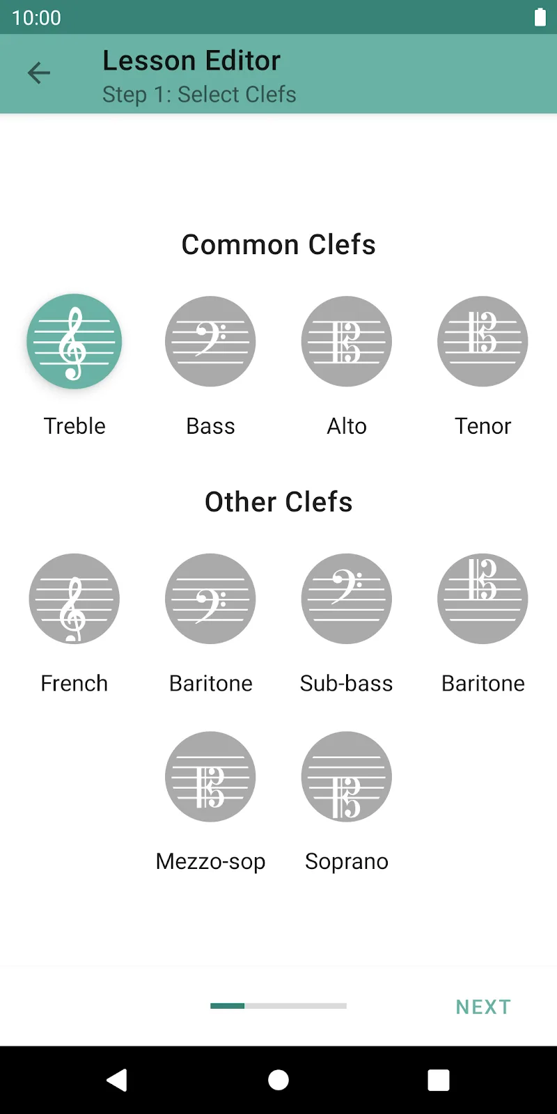 Pratinjau aplikasi Clefs 5
