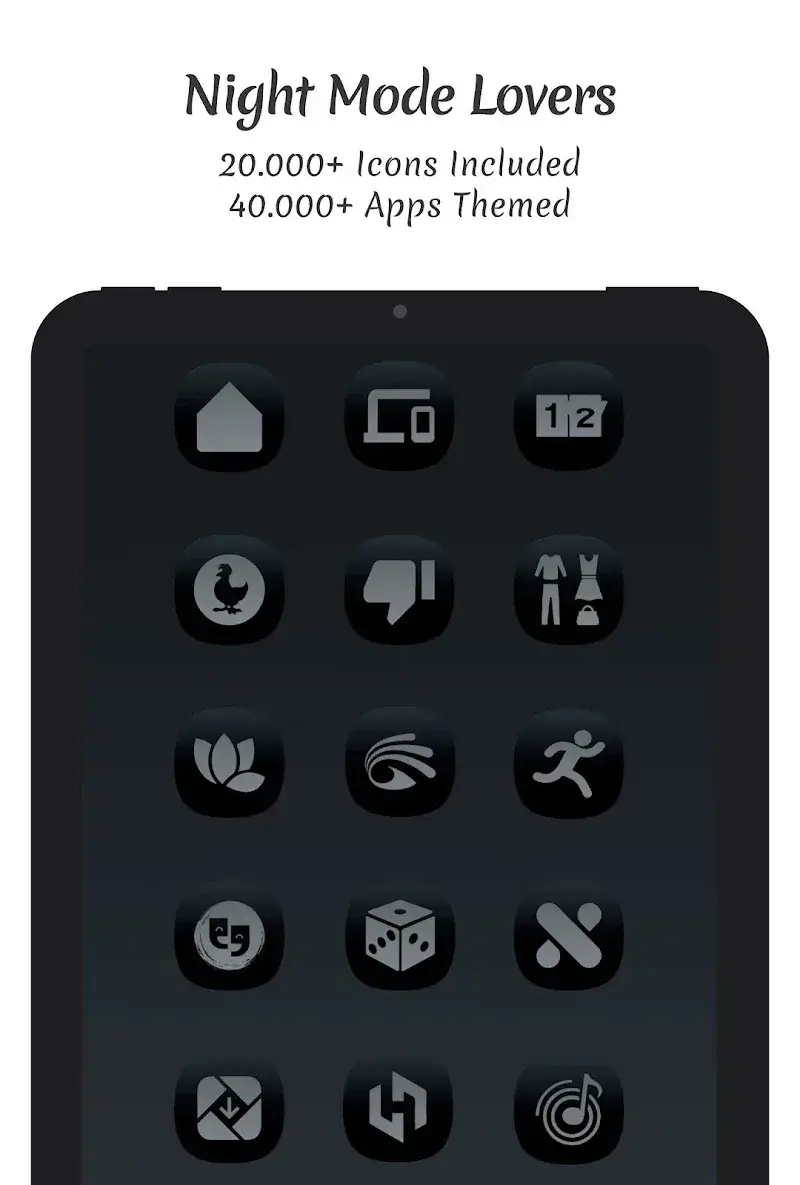 Midnight Dark Icon Pack önizleme 6