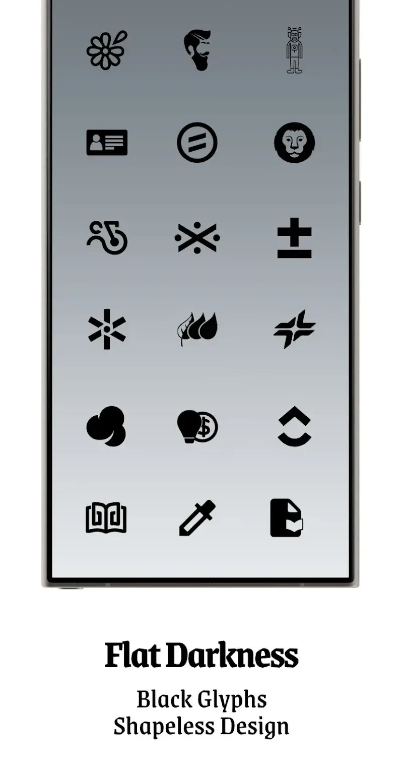 Dark Side Black Icon Pack Screenshot 3