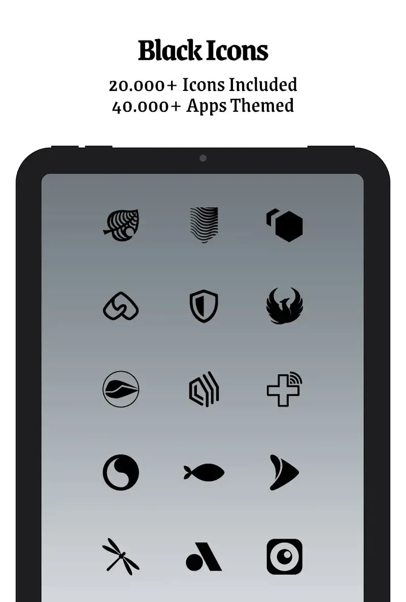 Dark Side Black Icon Pack Screenshot 6