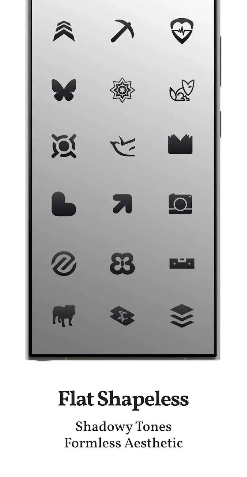 Dark Shapeless Icon Pack - Captura de tela 3