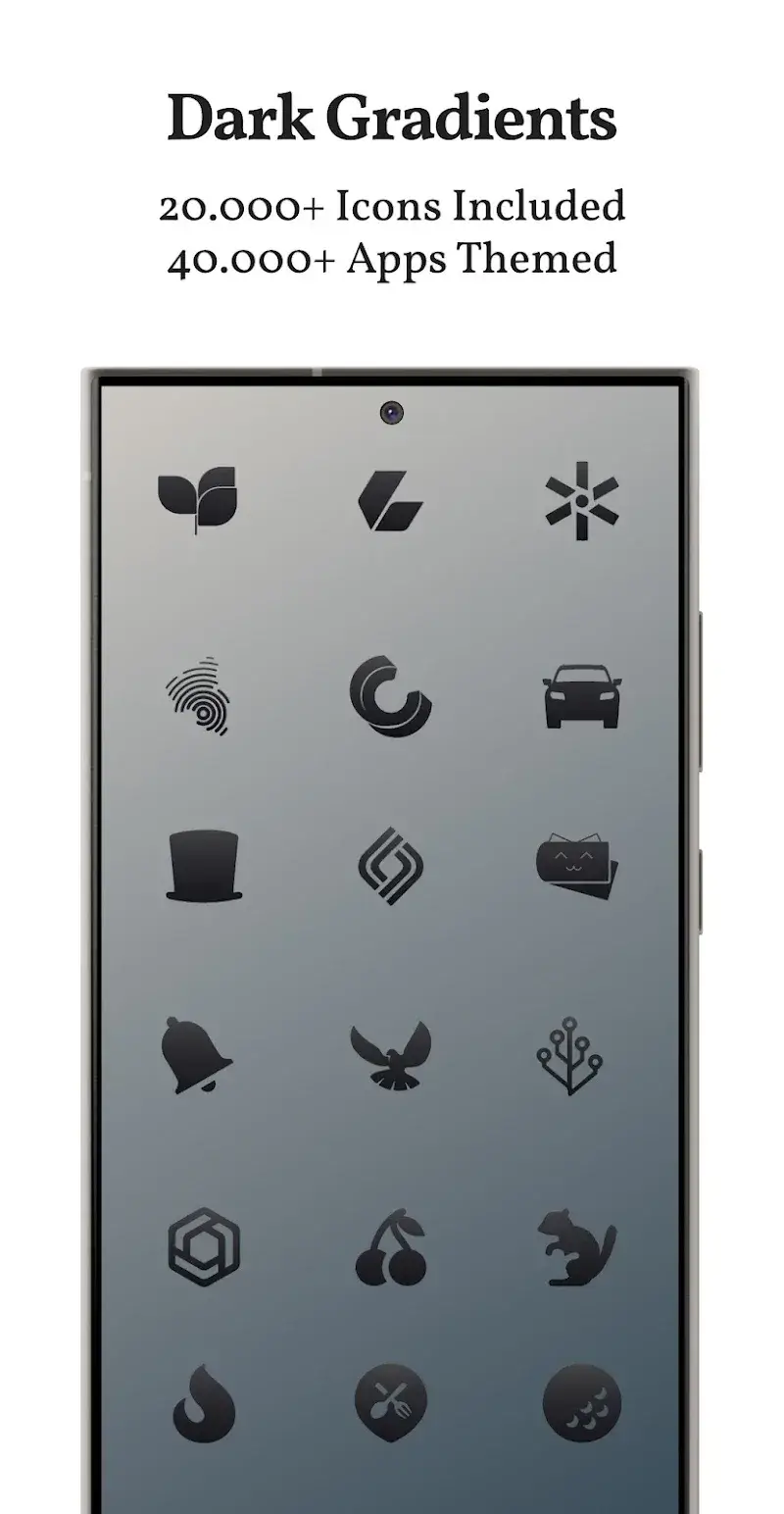 Dark Shapeless Icon Pack - Captura de tela 2