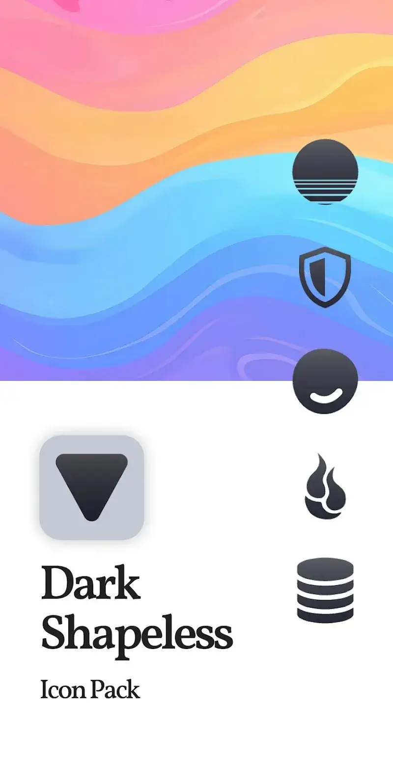 Dark Shapeless Icon Pack - Captura de tela 5