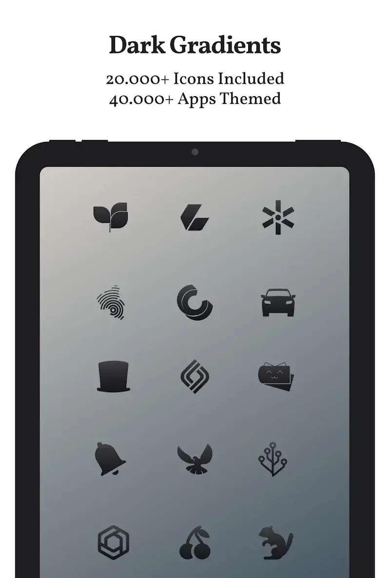 Dark Shapeless Icon Pack - Captura de tela 6