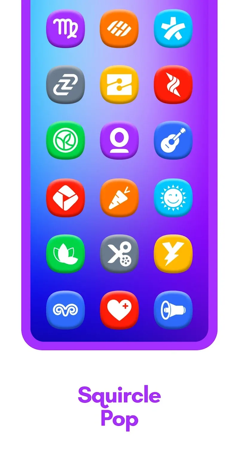 ภาพตัวอย่างสกรีนช็อต One 3D Color Icon Pack 3