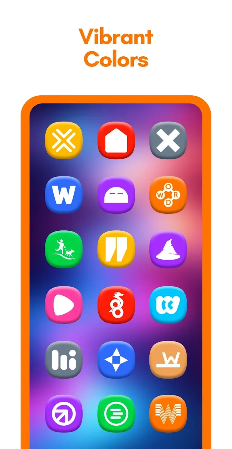 ภาพตัวอย่างสกรีนช็อต One 3D Color Icon Pack 4