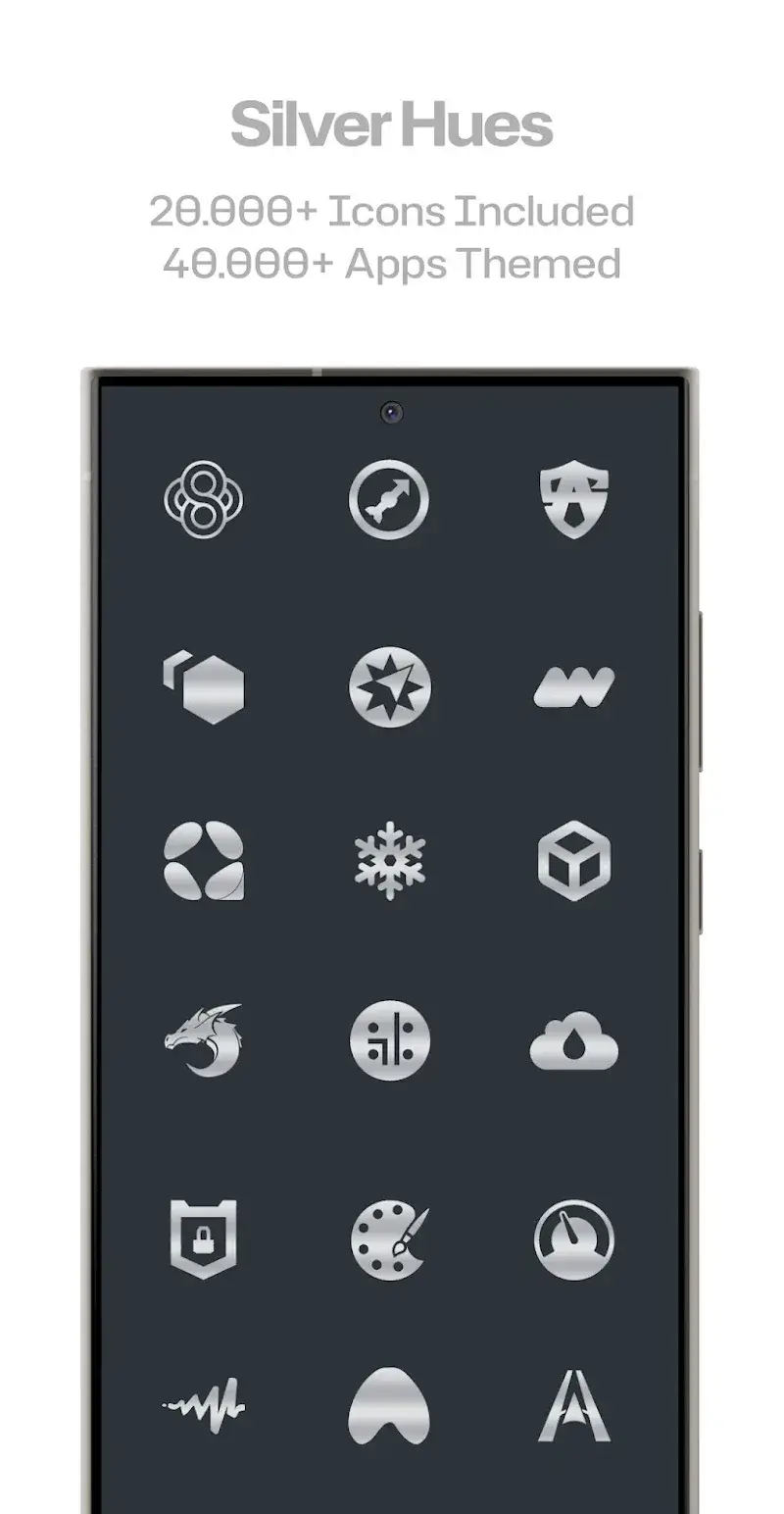 Captura de pantalla 2 de Silver Steel Icon Pack