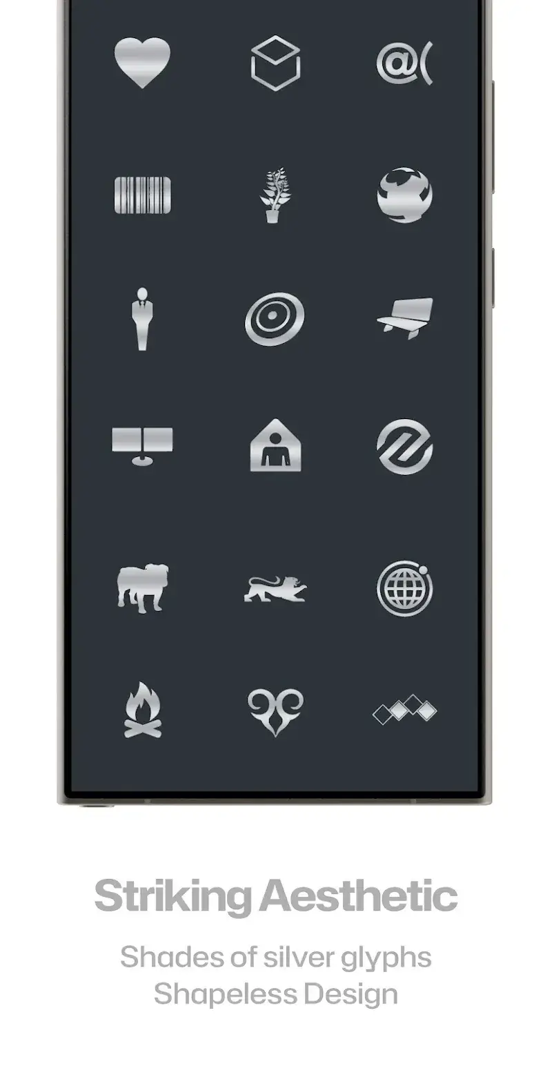 Captura de pantalla 3 de Silver Steel Icon Pack
